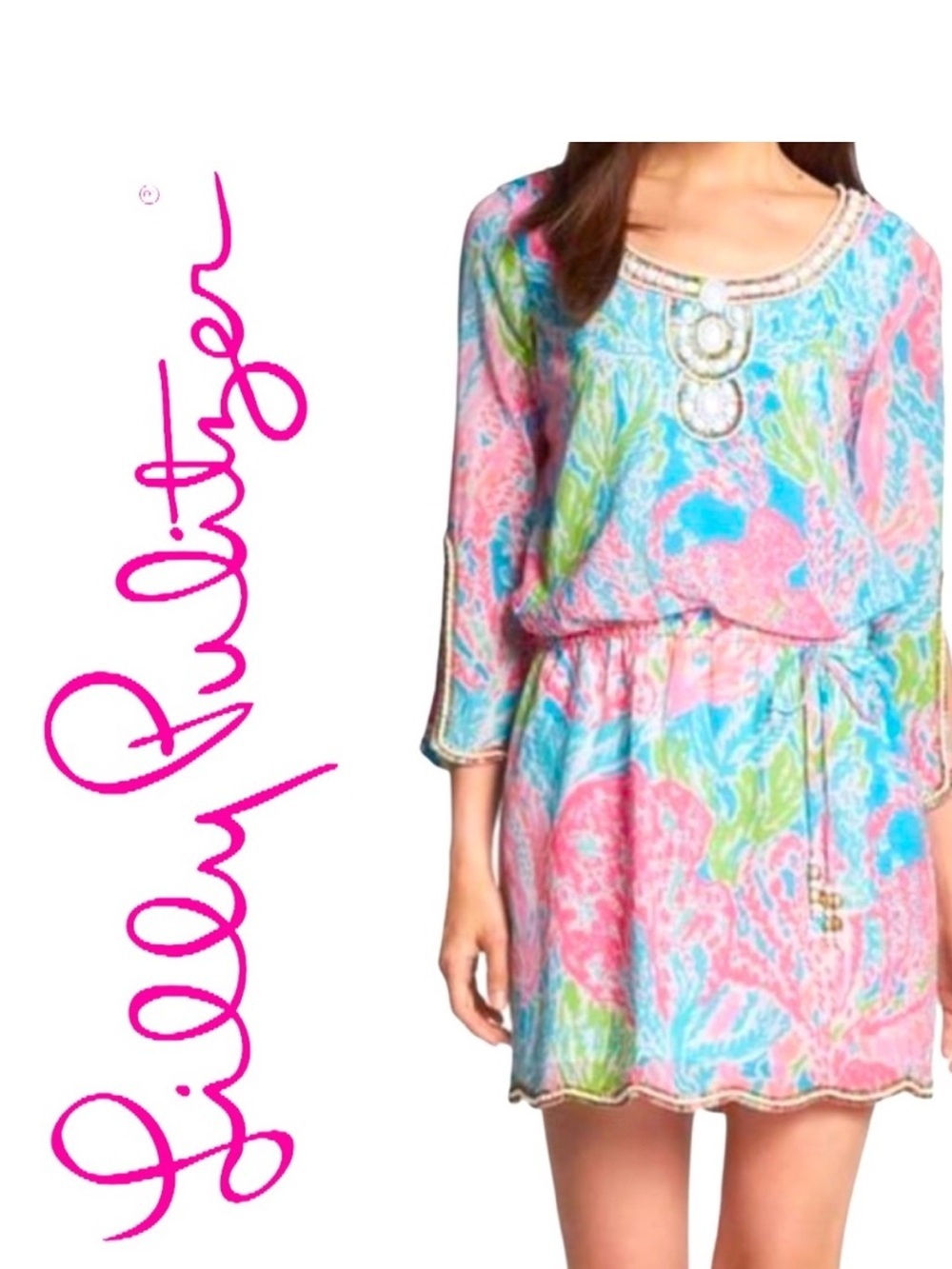 Lilly Pulitzer HOLY GRAIL Delisa Dress Cha Cha